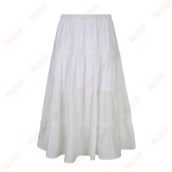 leisure white fitted women skirt